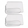 FOMIYES Lot de 2 palettes de maquillage transparentes pour artiste, spatule, plateau de mélange pour fond de teint, fard à pa