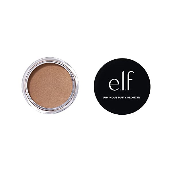 e.l.f. Luminous Putty Bronzer, poudre bronzante légère pour une finition éclatante et lumineuse, hautement pigmentée, végétal