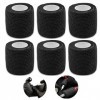 6 PCS Griptape Tattoo, Haftbandage Selbstklebend, Tattoo Grip Tape Bande Bandage élastique auto-adhésif, Tube de préhension d