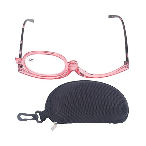 Jonlaki Lunettes de Maquillage Rabattables pour Femmes, Loupe de Lunettes de Maquillage, Lunettes Cosmétiques Rotatives avec 