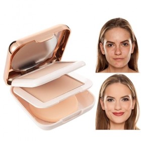 Poudre compacte pour le visage,Poudre translucide double couche | Poudre de réglage du contrôle de lhuile, maquillage, rempl