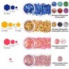 TSUWNO Set de 12 Couleurs de Paillettes pour Maquillage de Corps - Parfait pour Festivals, Fêtes et Ornements de Visage, Corp