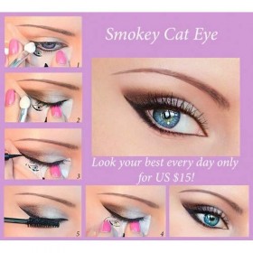 Lot de 3 pochoirs de maquillage Quick Maquillage