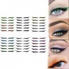 36 pairs Eyeshadow Flash Eyeliner Sticker, Makeup Eyeshadow Big Eye Makeup Natural Stickers Eye Makeup Paste- Waterproof & Re