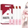 Lips à lèvres rouge, 1 Set Cigarette Matte Lipstick Set 4 couleurs Make Up Velvet Cosmetic Hydratrizer lisse Lipstick Long La