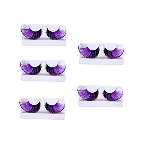 minkissy 5 Paires Faux Cils Extra Longs Halloween Faux Cils Dhalloween Cils Dart Daraignée Longs Cils Dhalloween Faux Cil
