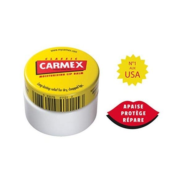 Carmex Classic Baume à Lèvres en Pot, Lot de 3 3 x 8.4 ml 