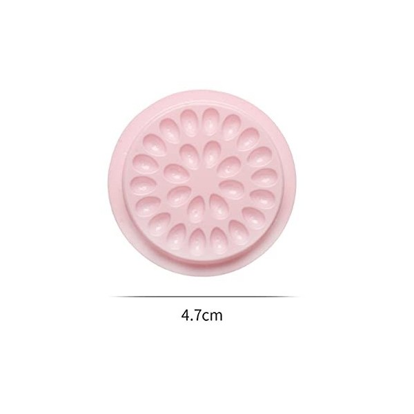 20 PCS En Plastique Support De Colle Pour Cils Jetable Adhésif Palette Pad Rose Titulaire Extensions De Cils Plateau De Colle