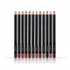 12pcs / Set Lip Liner Pen, Professiona Rouge À Lèvres Stylo Étanche Longue Durée Lip Liner Crayon Lipliner Stylo Maquillage C