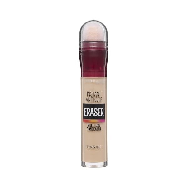 Maybelline New York Anti-Cernes Liquide Anti-Âge aux Baies de Goji et Haloxyl, Couvre les Cernes et les Petites Rides, 115 Wa