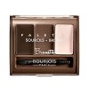 Bourjois - Palette Sourcils Brow Palette - Contouring 3 en 1 - Sculpte colore et illumine - Longue tenue - 02 Brunette 4,5gr