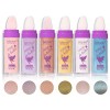 RoseFlower Highlighter Makeup Stick Polvo de hadas, Long Lasting Shimmer Highlighter Poudre Tapotante pour Paillettes Visage,