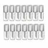 Ericotry Lot de 12 flacons vides rechargeables en plastique pour gloss à lèvres, baume à lèvres, mini flacons de 1,2 ml avec 