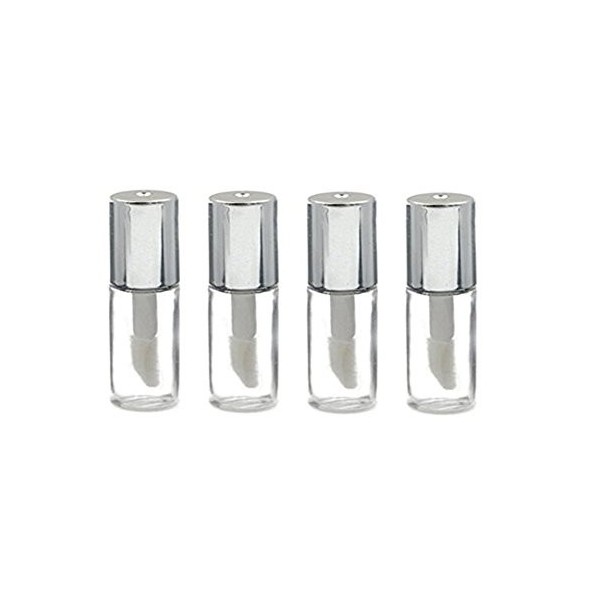 Ericotry Lot de 12 flacons vides rechargeables en plastique pour gloss à lèvres, baume à lèvres, mini flacons de 1,2 ml avec 