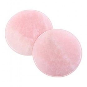 Lurrose extension de cils palette de pierre rose de pierre de jade rose support adhésif de palette pour la colle de cils 2pcs