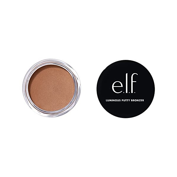 e.l.f. Luminous Putty Bronzer, bronzant léger Putty to Powder pour une finition éclatante et lumineuse, hautement pigmentée, 