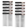 10 Feuilles Autocollants Écologiques de Sourcils Imitation Brun 6D Imitation Cheveux Imperméables