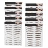 10 Feuilles Autocollants Écologiques de Sourcils Imitation Brun 6D Imitation Cheveux Imperméables