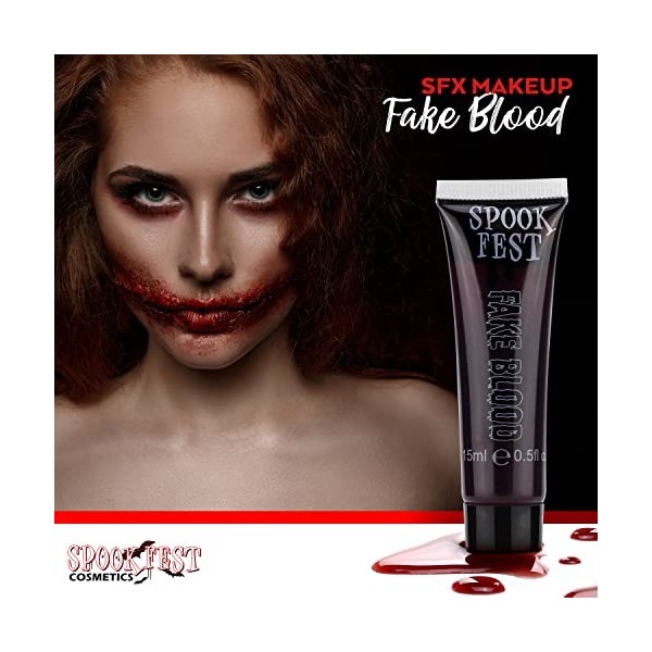 Faux sang spécial FX Pro 15 ml Maquillage dhorreur pour théâtre de vampires zombies Effets spéciaux Sang dHalloween réalist