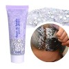 Prreal Body Glitter Gel 50ml, Paillettes de visage, Body Gel paillettes Shimmer liquide fard à paupières, Paillettes Chunky H