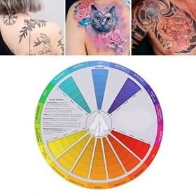 Roue de Couleur, Roue de Guide de mélange de Couleurs de Poche de 9,1 Pouces pour Le Tatouage, la Peinture, la Conception de 