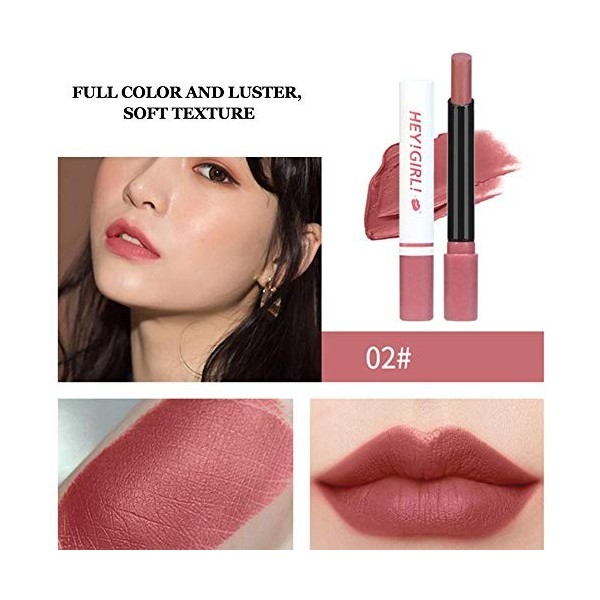 4pcs/set Lipstick Set - Cigarette Shape Matte Long Lasting Easy to Colour Non-Sticky Unfading Lip Gloss Makeup Cosmetic pour 