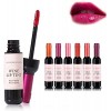 Gokame 6 Colors Wine Lip Tint, Natural Liquid Lipstick Long Lasting Mini Make Up Lip Gloss, Matte Lip Sticks Wine Bottle for 