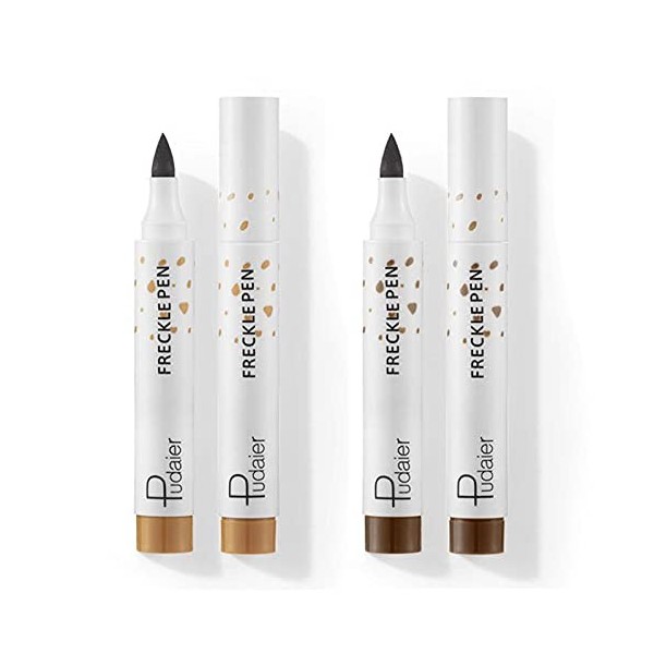 Natural Freckle Pen, Stylo de maquillage de tache de rousseur, Faux Freckle Pen Soft Brown Long Lasting Waterproof Dot Spot P