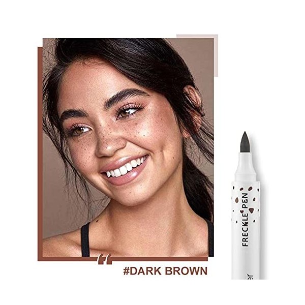 Natural Freckle Pen, Stylo de maquillage de tache de rousseur, Faux Freckle Pen Soft Brown Long Lasting Waterproof Dot Spot P