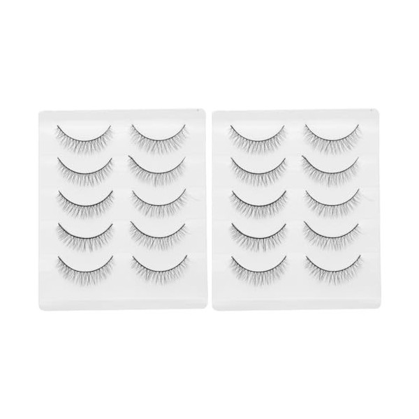 FRCOLOR 10 Paires De Faux Cils Courts Faux Cils Magnétiques Cils De Mascara Pour Les Yeux Manga Femmes Cils Aspect Naturel Pe