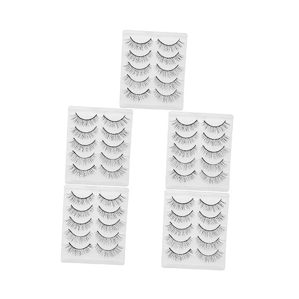 FRCOLOR 10 Paires De Faux Cils Courts Faux Cils Magnétiques Cils De Mascara Pour Les Yeux Manga Femmes Cils Aspect Naturel Pe
