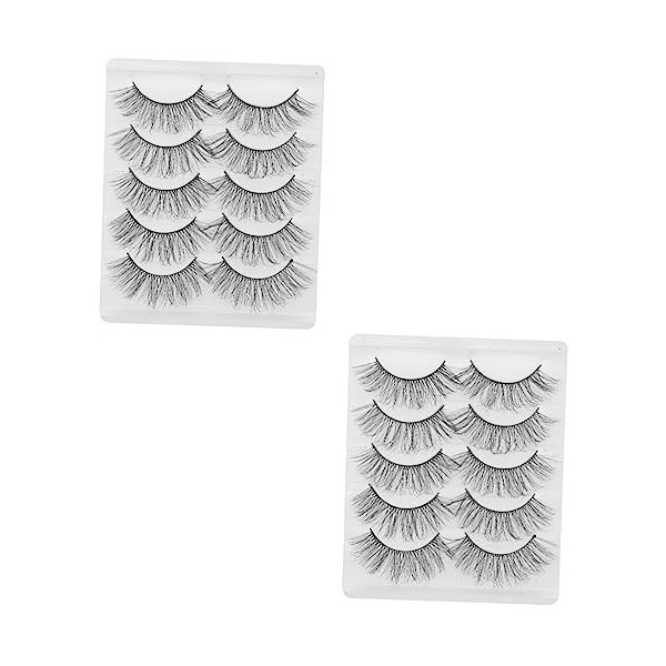 FRCOLOR 10 Paires De Faux Cils Courts Faux Cils Magnétiques Cils De Mascara Pour Les Yeux Manga Femmes Cils Aspect Naturel Pe