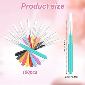 100pcs Micro Brosse Sourcils avec Capuchon, Micro Brosse Sourcils Brow Lift Multifonctionnel Brosses à Sourcils pour Sourcils