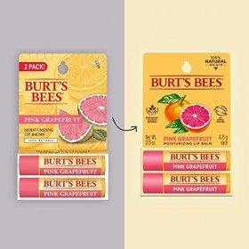 Burt s Bees&nbsp;–&nbsp;Lip Balm Pink Grapefruit&nbsp;–&nbsp;2&nbsp;x .15&nbsp;oz. Tubes/by Burt s Bees