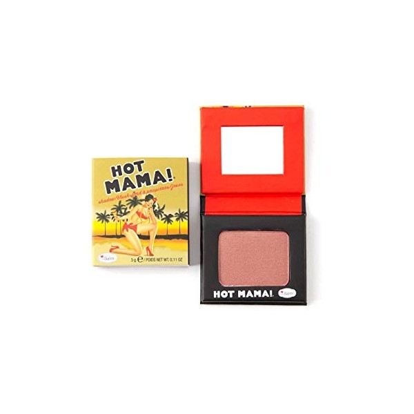 Thebalm Hot Mama! Shadow/Blush, Subtle Highlighter, Peachy-Pink Shade Travel-Size