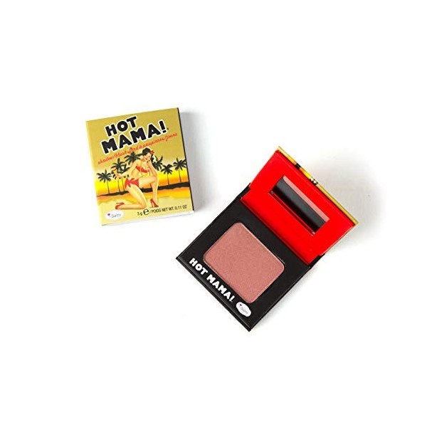 Thebalm Hot Mama! Shadow/Blush, Subtle Highlighter, Peachy-Pink Shade Travel-Size