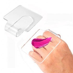 QUUPY Lot de 2 palettes de maquillage professionnelles en acrylique pour faire des mélanges de fond de teint, cosmétiques et 