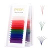 EMEDA 8 couleurs Extension Cils 13mm Blanc Pink Rose Rouge Vert Emeraude Bleu Violet Cils de Couleurs 0.07 D curl 3D 6D 8D 10