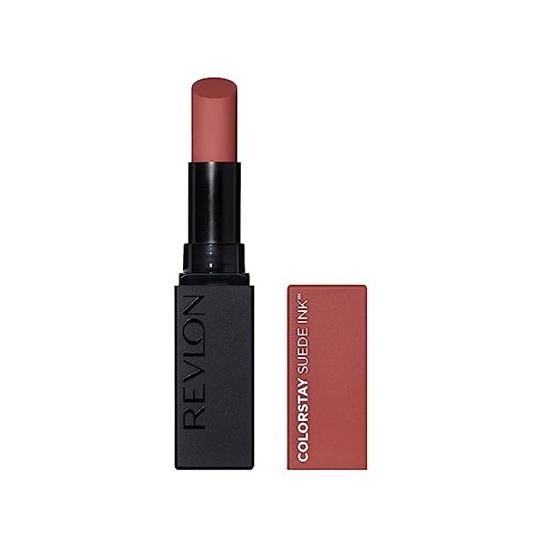 Revlon, ColorStay Suede Ink, Rouge à lèvres, Fini mat, Couleur vibrante, Formule soin & vegan, infusée en vitamine E, N°003 W