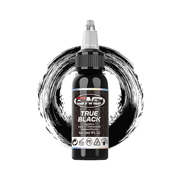 CNC Tattoo Ink True Black INK - Noir 1oz 30ml - Encre de Tatouage TI6003-30-001