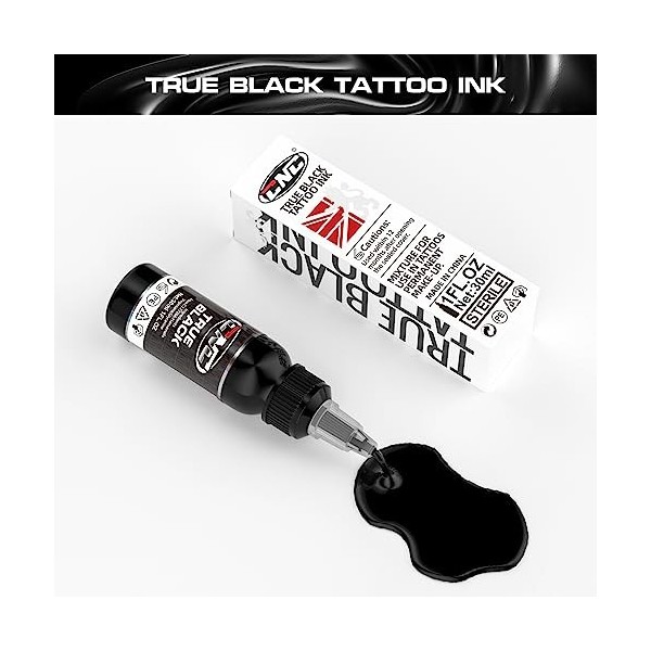 CNC Tattoo Ink True Black INK - Noir 1oz 30ml - Encre de Tatouage TI6003-30-001