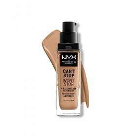 NYX Professional Makeup Fond de Teint Liquide Couvrant Tenue 24h Cant Stop Wont Stop, Waterproof, Fini Mat, Teinte : Neutra