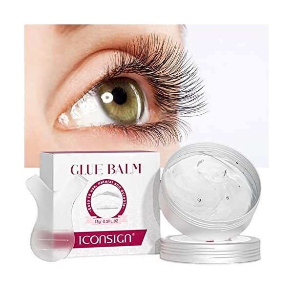 cils - Baume colle 15g pour la stratification des sourcils,Lash Lift Adhésif Fort Collant Cils & Sourcils Perm Colle Baume Po