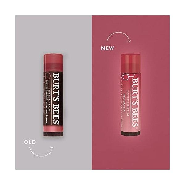 Burts Bees Tinted Lip Balm, Red Dhalia, 0.15 Ounce, Pack of 2 by Burts Bees