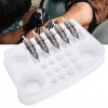 Plateau de tatouage, 12 pcs en plastique jetable aiguille de tatouage cartouche de récipient contenant des tasses dencre por