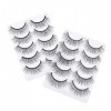 POPETPOP 10 Paires De Cils Cils De Noël Faux Cils Longue Extension Cils Cils Moelleux Cils Naturels Cils Moelleux Faux Cils F