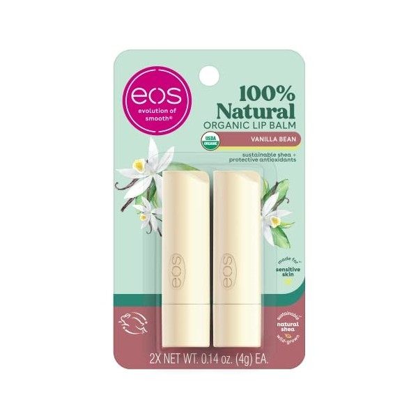 EOS LIP BALM VANILLA BEAN 2PACK 