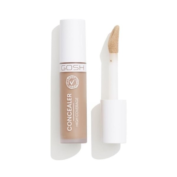 GOSH Concealer High Coverage I Haut pouvoir couvrant I Correcteur liquide pour couvrir les cernes, les rougeurs et les impure