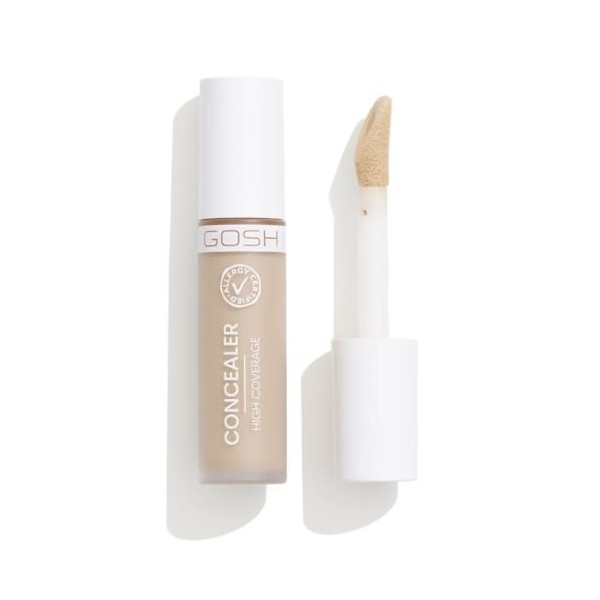 GOSH Concealer High Coverage I Haut pouvoir couvrant I Correcteur liquide pour couvrir les cernes, les rougeurs et les impure