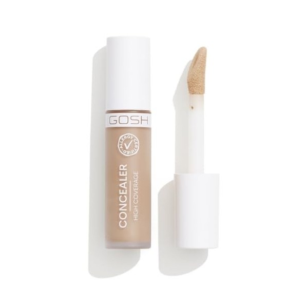 GOSH Concealer High Coverage I Haut pouvoir couvrant I Correcteur liquide pour couvrir les cernes, les rougeurs et les impure...
